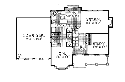 House Plan 97100 First Level Plan