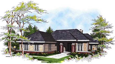 One-Story Southwest Traditional Elevation of Plan 97101