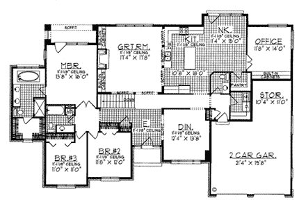 House Plan 97106 First Level Plan