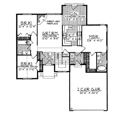 House Plan 97113 First Level Plan