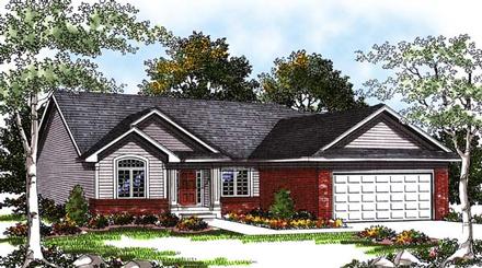 Ranch Traditional Elevation of Plan 97113