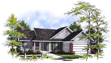 One-Story Ranch Elevation of Plan 97115