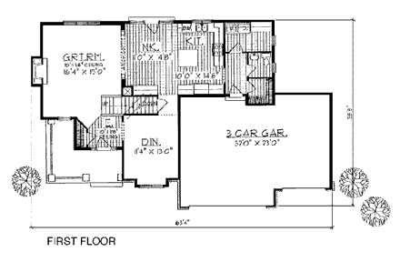 House Plan 97120 First Level Plan