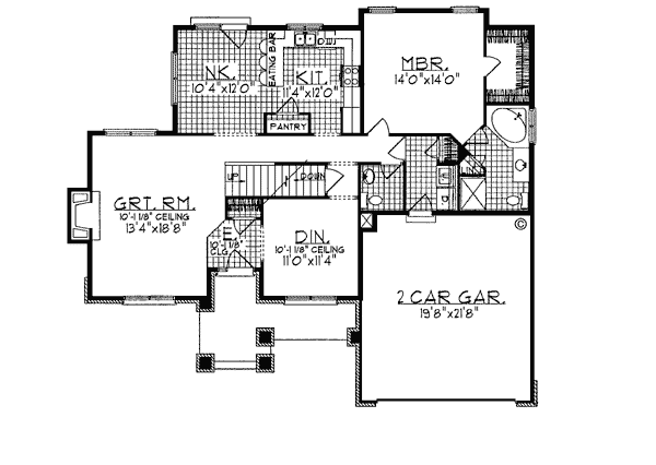 Bungalow Level One of Plan 97121