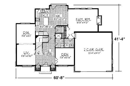 House Plan 97128 First Level Plan