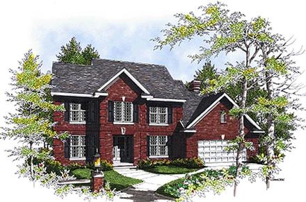 Colonial Elevation of Plan 97128