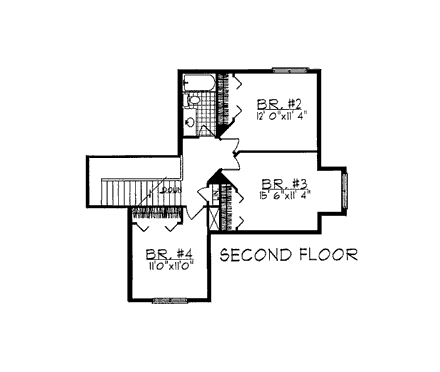 House Plan 97131 Second Level Plan