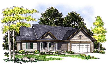 Ranch Elevation of Plan 97133