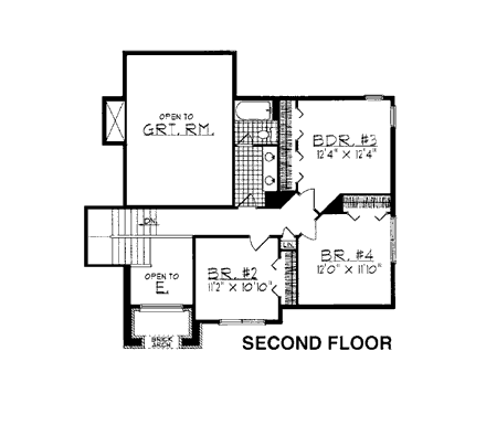 House Plan 97136 Second Level Plan