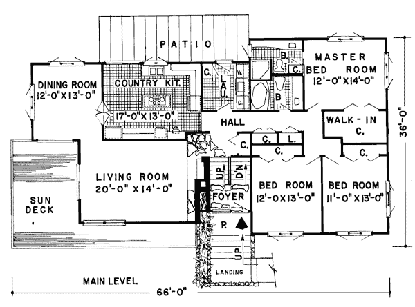 Contemporary Retro Level One of Plan 9714