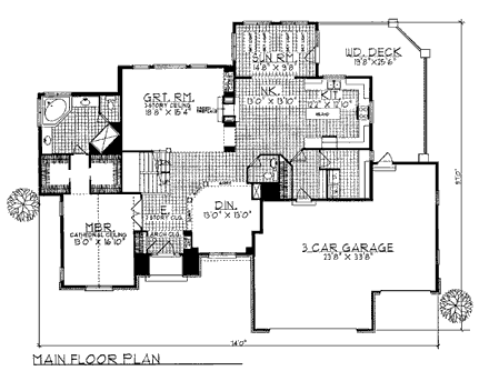 House Plan 97140 First Level Plan
