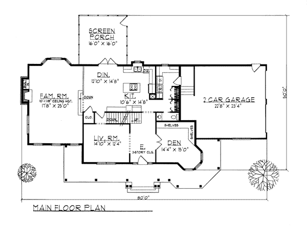 Farmhouse Victorian Level One of Plan 97161