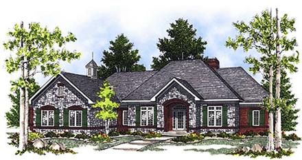 Bungalow European One-Story Elevation of Plan 97164