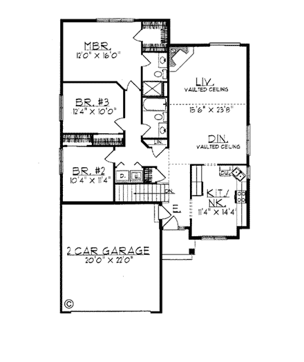 House Plan 97172 First Level Plan