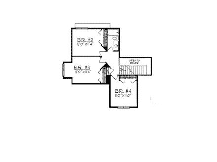 House Plan 97173 Second Level Plan