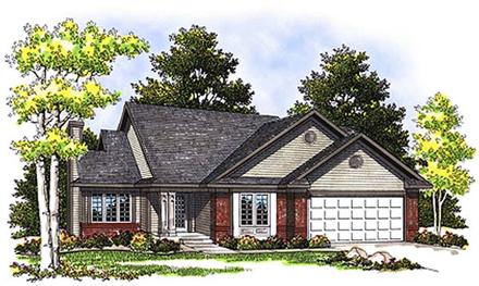 One-Story Ranch Elevation of Plan 97176