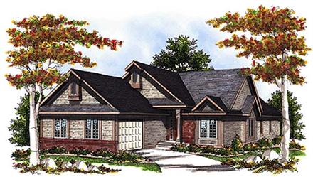 One-Story Traditional Elevation of Plan 97177