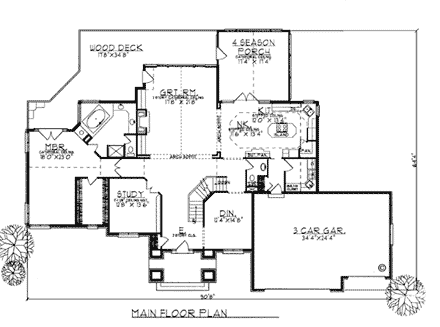 House Plan 97180 First Level Plan