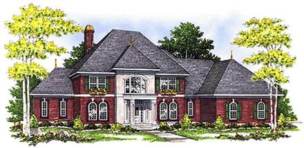 Colonial European Elevation of Plan 97181