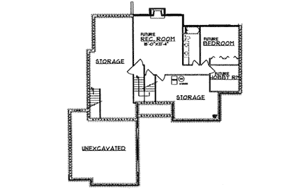 House Plan 97183 Second Level Plan