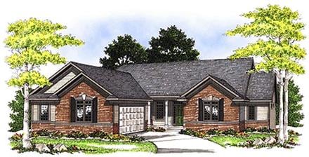 Ranch Elevation of Plan 97183