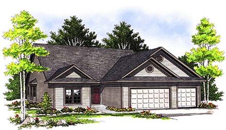 One-Story Ranch Elevation of Plan 97184