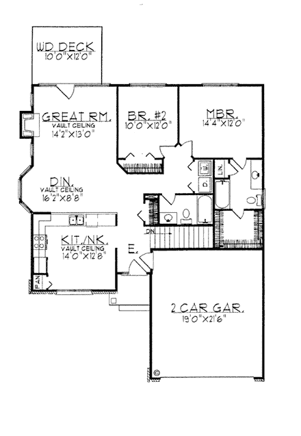 House Plan 97186 First Level Plan