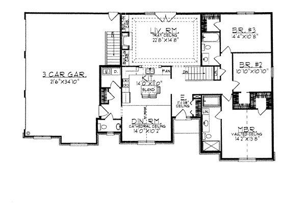 European One-Story Level One of Plan 97193