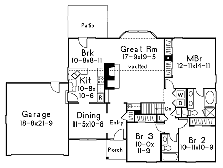 House Plan 97204 First Level Plan