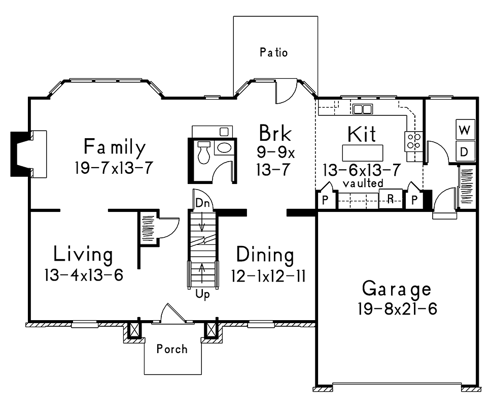 Colonial European Traditional Level One of Plan 97206