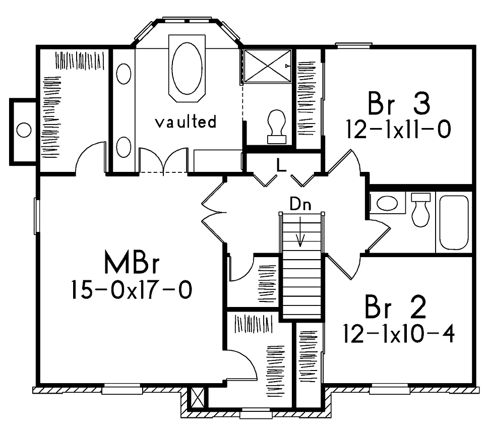 Colonial European Traditional Level Two of Plan 97206