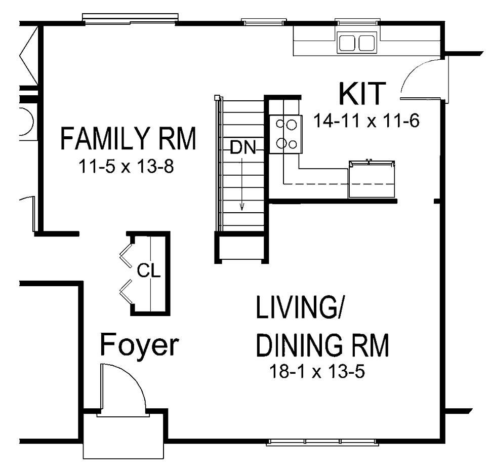 Ranch Lower Level of Plan 97208