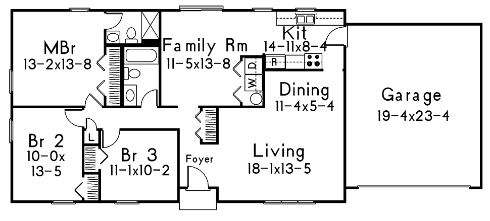 Ranch Level One of Plan 97208