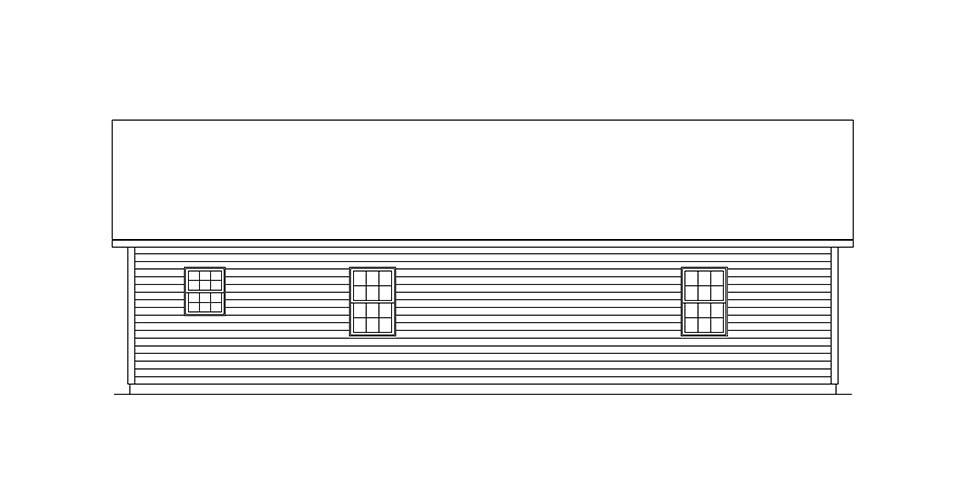 Country Ranch Rear Elevation of Plan 97211