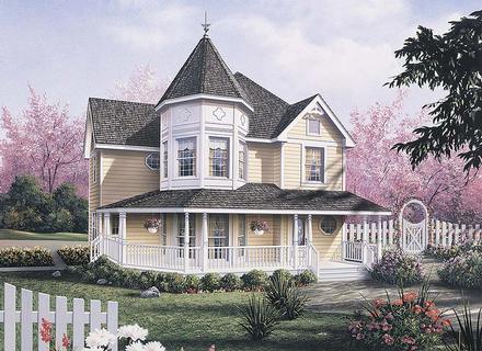 Farmhouse Victorian Elevation of Plan 97212