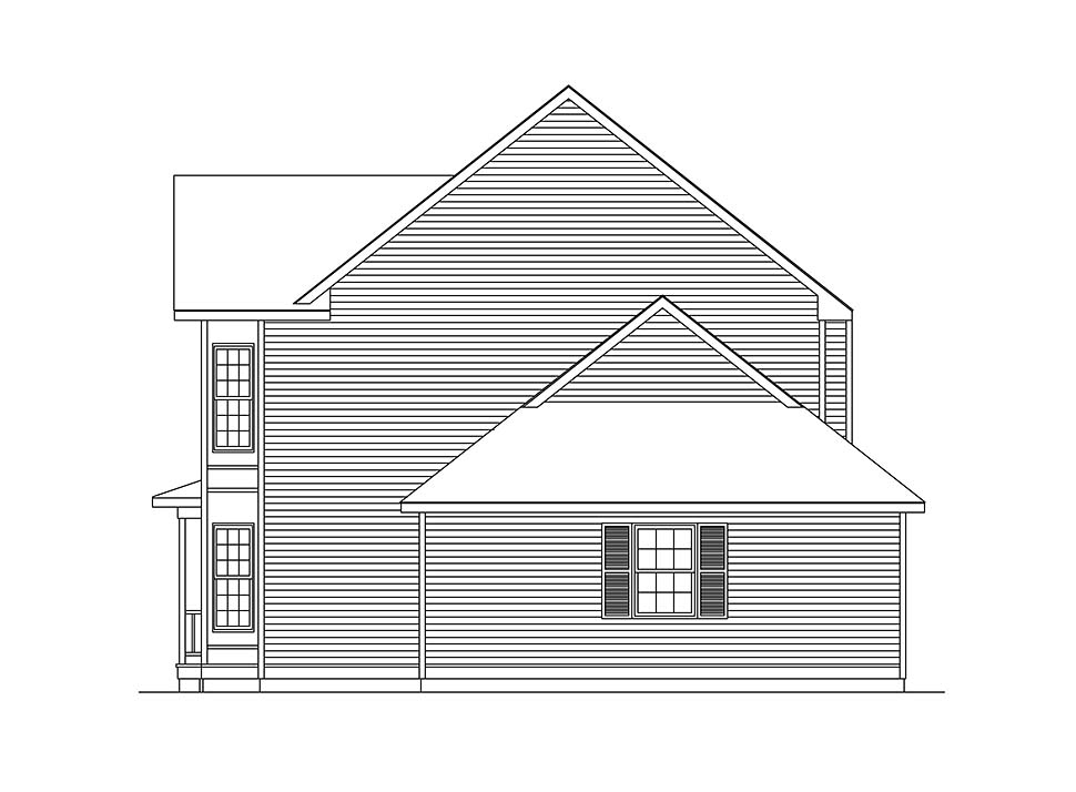 Country, Farmhouse Plan with 2262 Sq. Ft., 3 Bedrooms, 3 Bathrooms, 2 Car Garage Picture 2