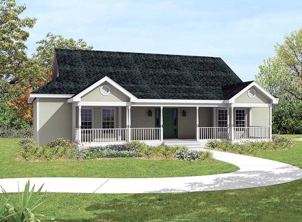 Contemporary Country Elevation of Plan 97216