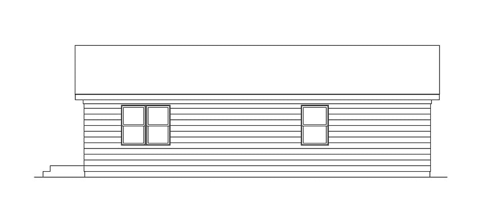 Ranch Rear Elevation of Plan 97218