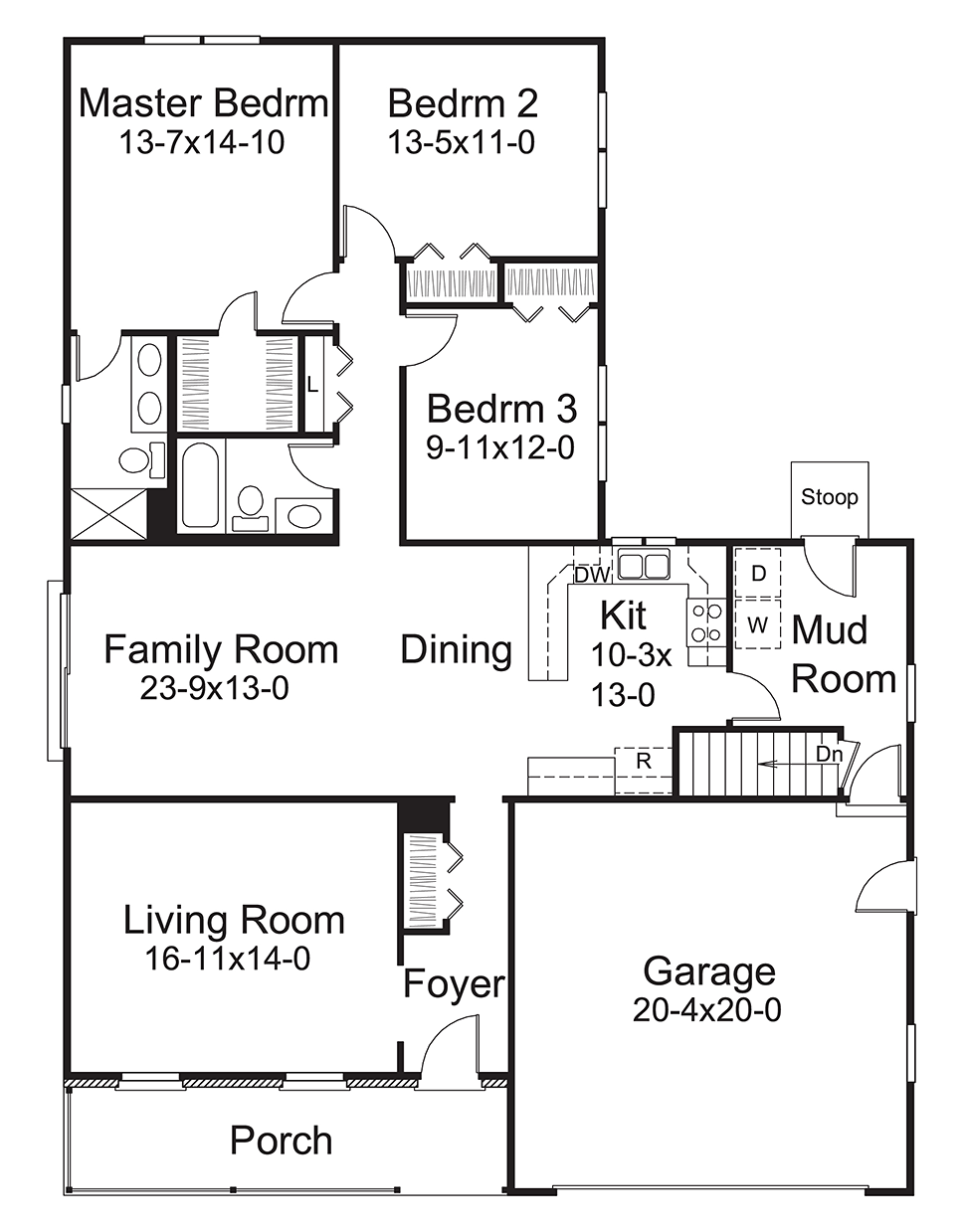 Cottage Country Level One of Plan 97221