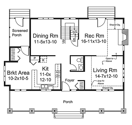 House Plan 97224 First Level Plan