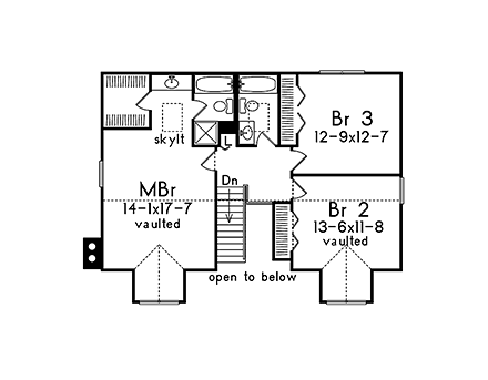 House Plan 97225 Second Level Plan