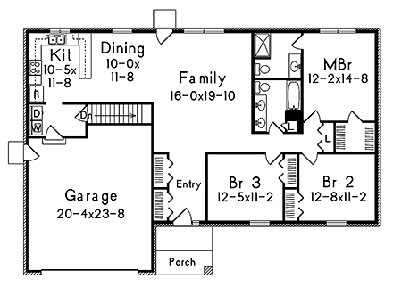 House Plan 97232 First Level Plan