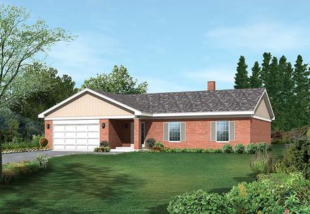Country Ranch Traditional Elevation of Plan 97232