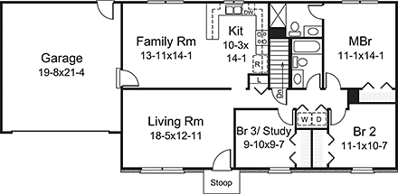 House Plan 97233 First Level Plan