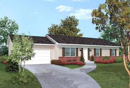 Country Ranch Traditional Elevation of Plan 97233