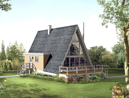 A-Frame Contemporary Elevation of Plan 97236