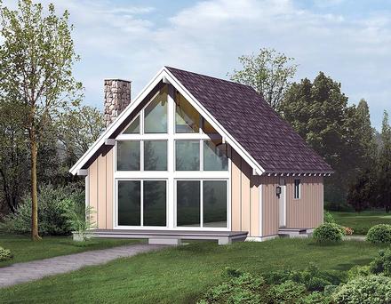 Cabin Contemporary Elevation of Plan 97239