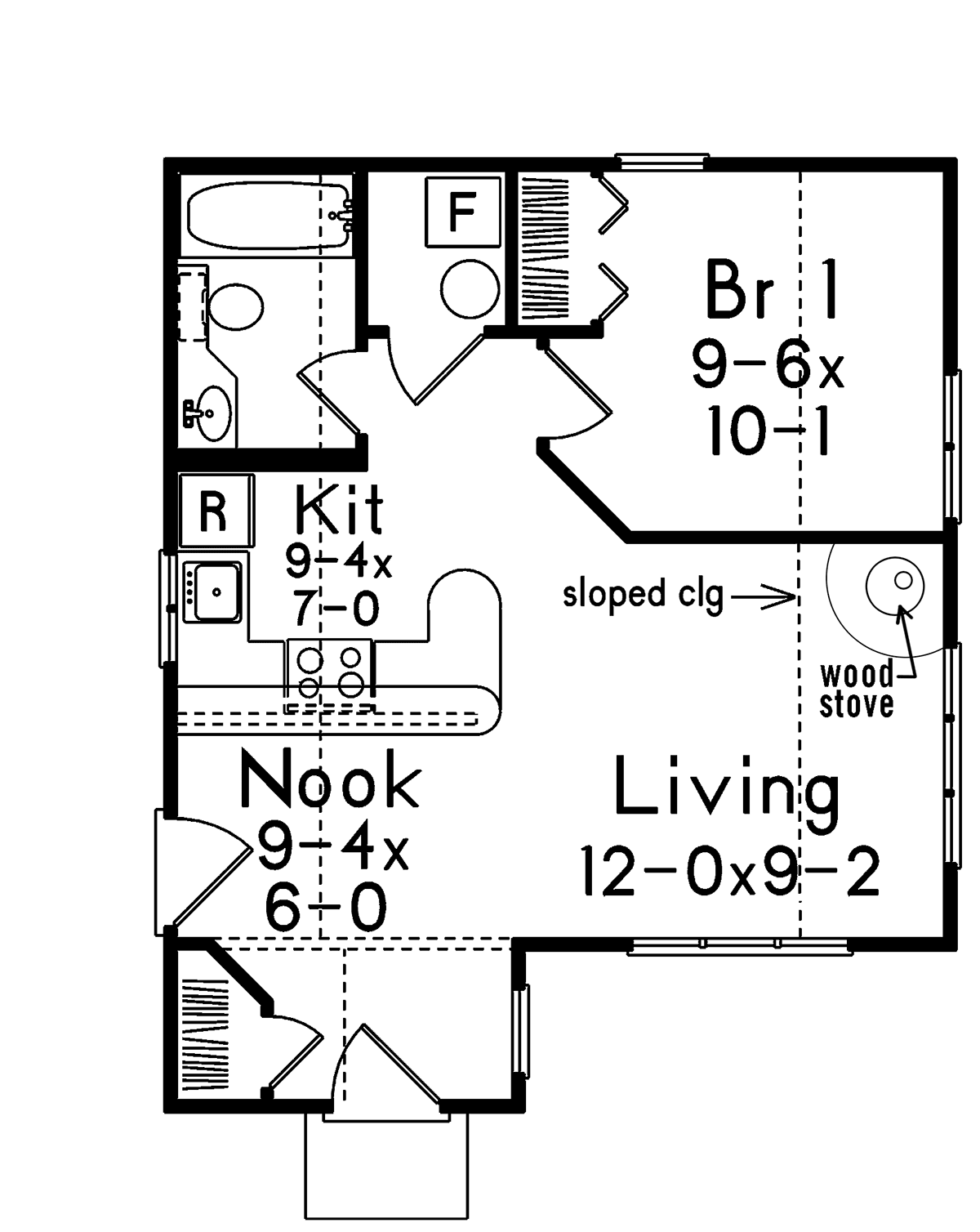 Contemporary Cottage Level One of Plan 97246