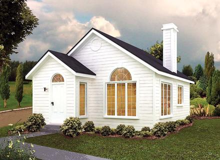 Contemporary Cottage Elevation of Plan 97246
