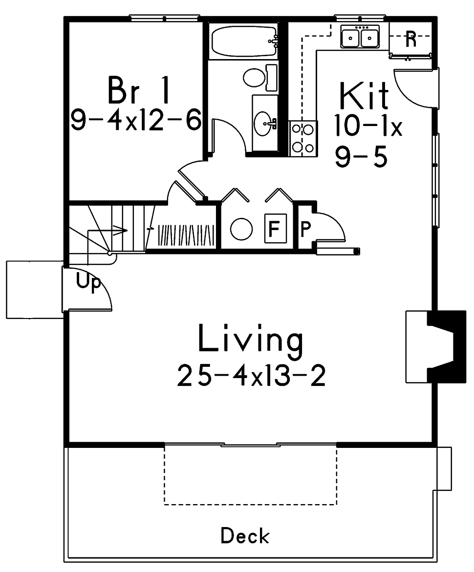 Cabin Country Southern Traditional Level One of Plan 97247